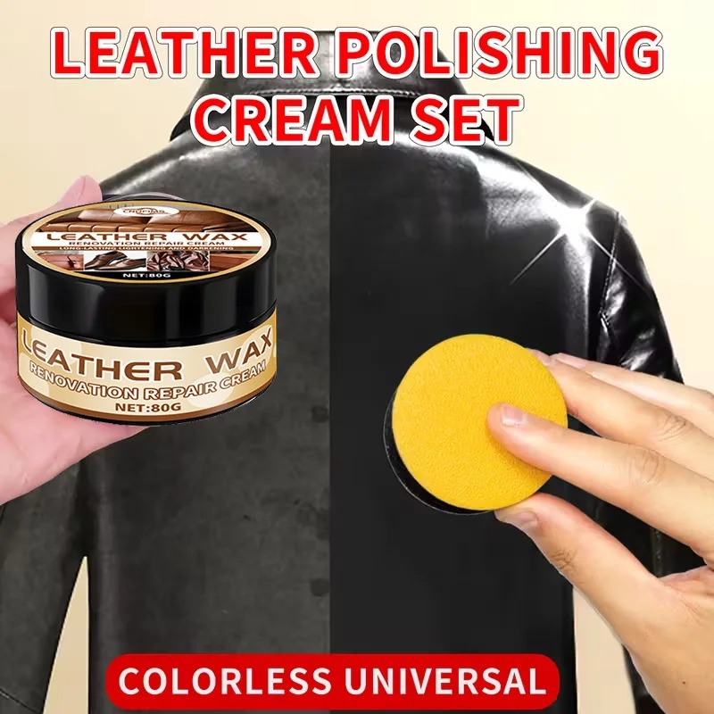 Leather Shoe Polish - Evrensel Deri Bakım Seti: Çantalar, Ayakkabılar,