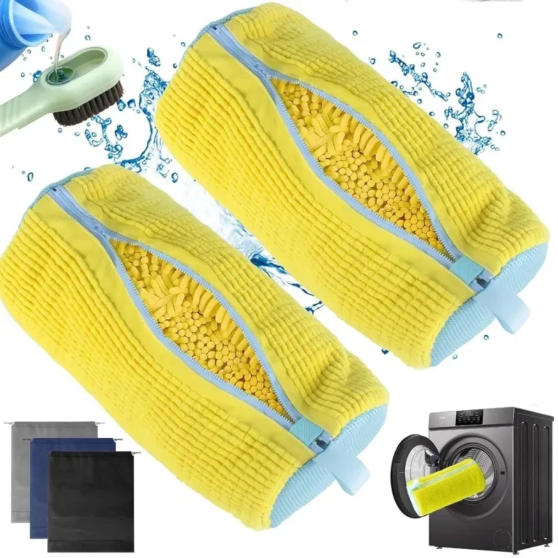 Shoe Cleaning Brush - 2/3 adet ayakkabı çamaşır makinesi çantası