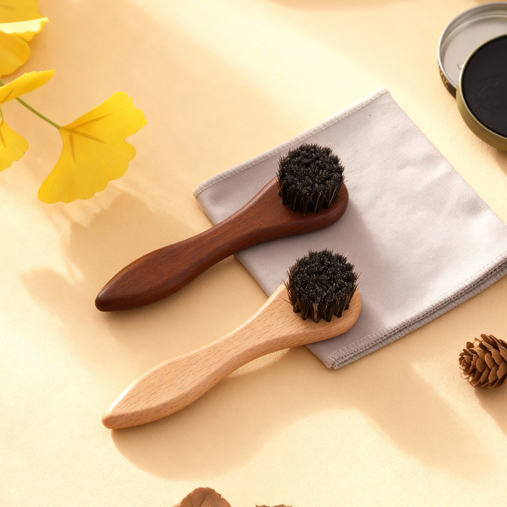 Leather Shoe Polish - Uzun Saplı At Kılı Ayakkabı Fırçası